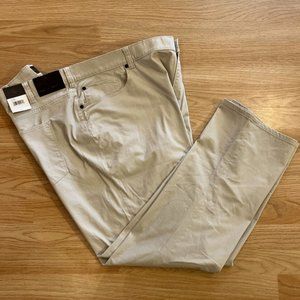 Willis & Walker Men's Khaki Pants Casual Flat Front Chino Bottoms Size 52X30 $98